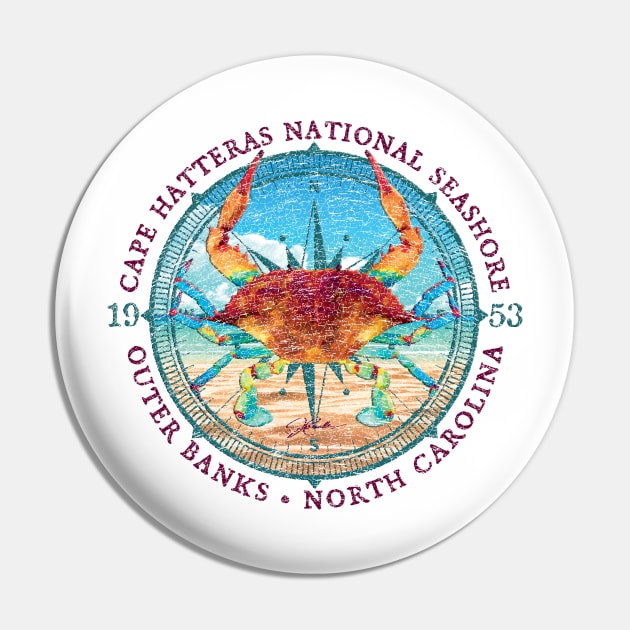 Cape Hatteras National Seashore, Outer Banks, North Carolina with Blue Crab Pin by jcombs