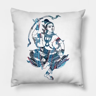 Rama Thai Traditional Classical Dancer Illustration Pillow