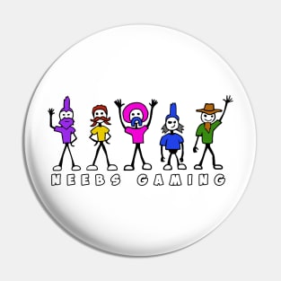 Neebs Gaming Stick Figures Pin