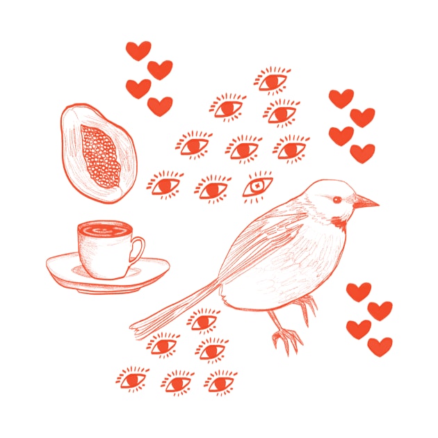 Coffee Bird by Brie