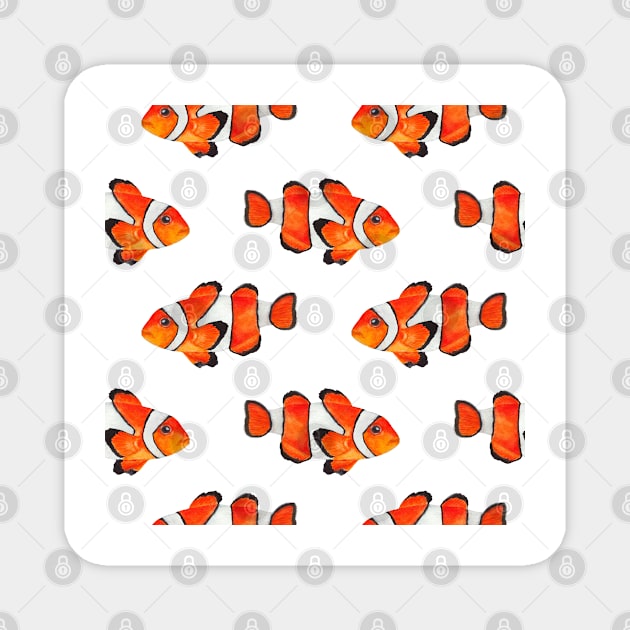 Cute Fish Seamless Patterns Magnet by labatchino