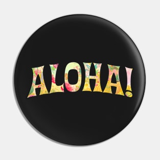Aloha! pineapples typography Pin