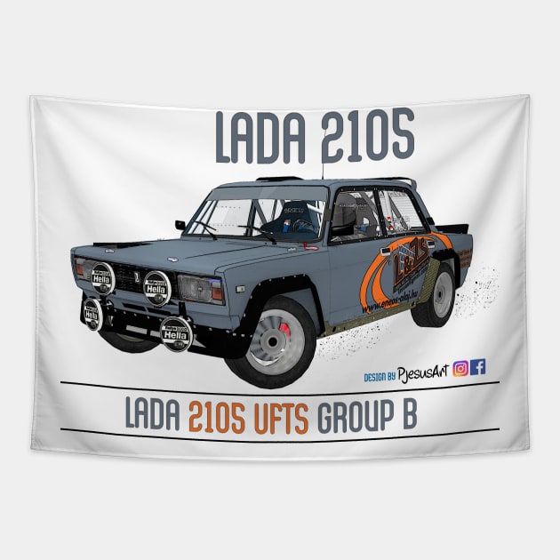 Lada 2105 VFTS Group B Front 11 Tapestry by PjesusArt