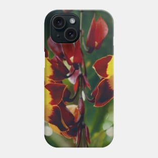 Pretty Red And Yellow Flower with green leaves nature lovers beautiful photography design Phone Case