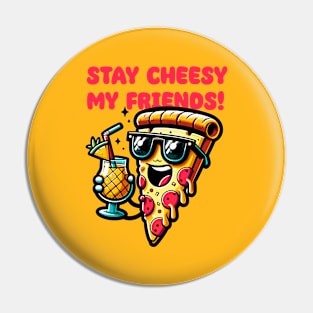 Pizza Slice and Pineapple Juice Pin