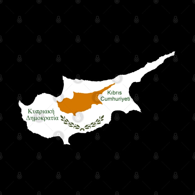 Cyprus flag & map by Travellers