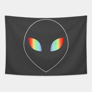 LGBT Pride Flag Alien Tapestry