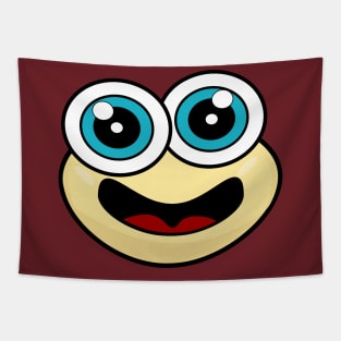 Anxious Funny Face Cartoon Tapestry