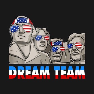 American USA Flag Dream Team Funny Patriotic Retro Vintage T-Shirt