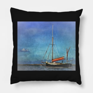 Thames Sailing Barge Heading Home Pillow