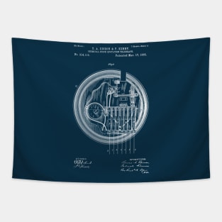 EDISON PATENT / Edison Patent 314115 Blueprint Tapestry