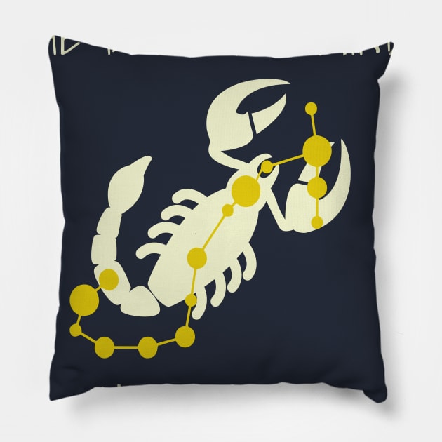 Funny Scorpio Zodiac Pillow by ugisdesign