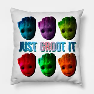 groot popart just do it marvel rofl Pillow