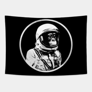 Space Chimp Street Art Style Tapestry