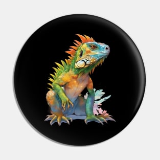 Enigmatic Giant Iguana Pin