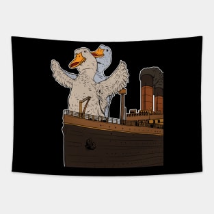 Funny Ducks Geese Pun Meme Men Women Funny Duck Goose Tapestry