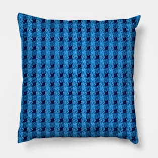 Floral gingham in Baby Blue Pillow