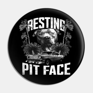 Resting Pit Face Pitbull Pin