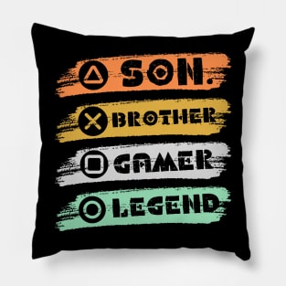 Son Brother Gamer Legend Pillow