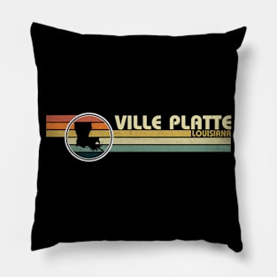 Ville Platte Louisiana vintage 1980s style Pillow