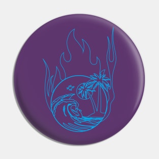 Blue Flames Pin