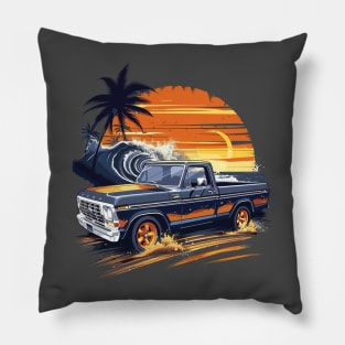 Ford Truck Vintage Highboy Design Pillow