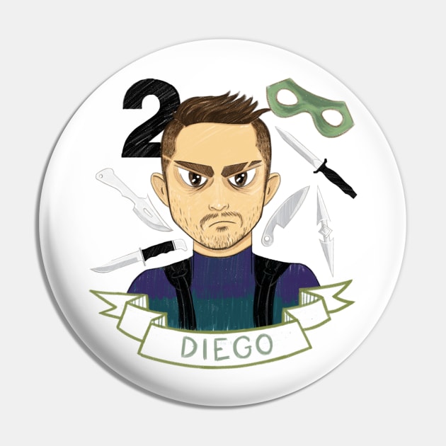 Diego Hargreeves - The Umbrella Academy Pin by conshnobre