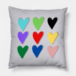 Colorful Hearts Mug, Mask, Pin, Tote Pillow