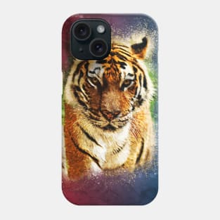 Exotic Bengal TIGER Abstract Watercolor artwork for the animal lovers Phone Case