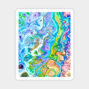 Pastel abstract acrylic pour Magnet