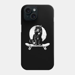 Retro Vintage Pet Animal Skateboard Cat Phone Case