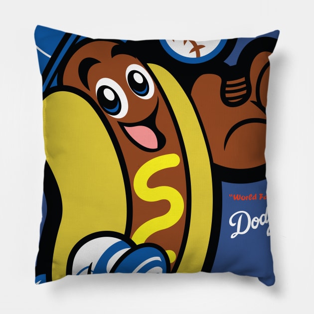 Dodger Dog Time! Pillow by ElRyeShop