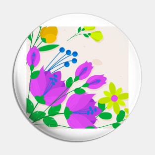 Floral Colourful Art Pin