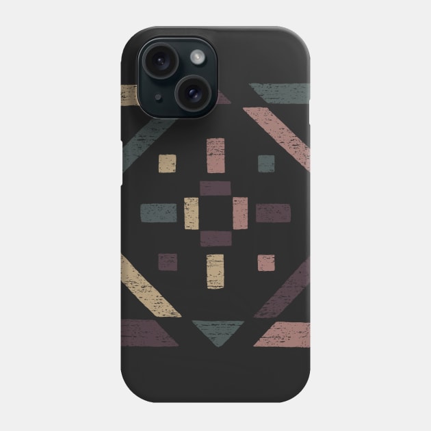 Western Tribal Abstract Geometry with Earth Tones Phone Case by ddtk