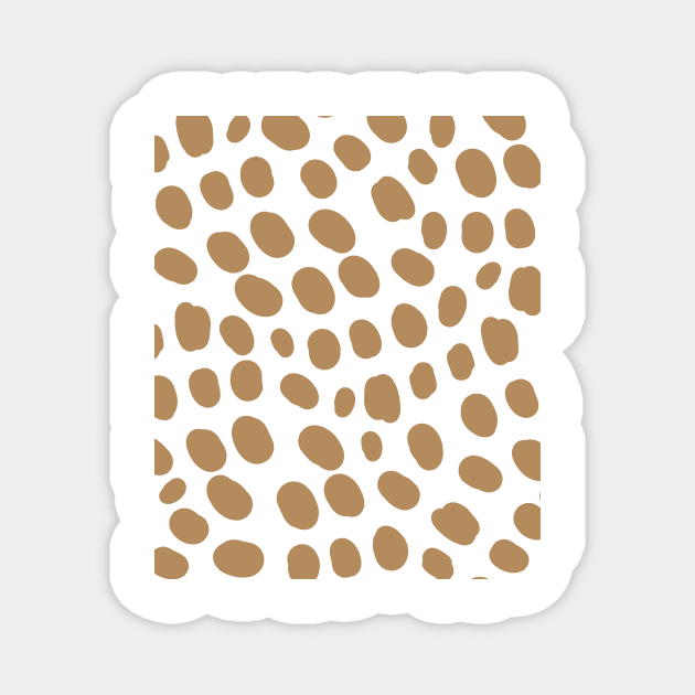 Paste Colours Brown  Leopard Skin Pattern Magnet by zedonee