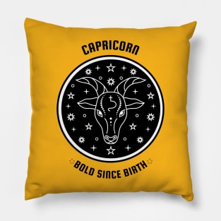 Capricorn ♑🐐 Bold Since Birth Zodiac Sign Astrological Sign Horoscope Pillow