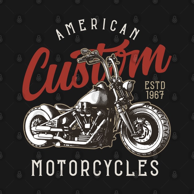 American Custom Bike Chopper Motorcycle Biker by Automotive Apparel & Accessoires