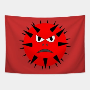 red scary monster face Tapestry