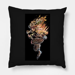 Moose Horn Satyr on fire with desire Pillow