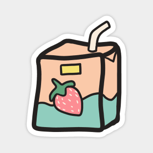 strawberry milkshake design Magnet