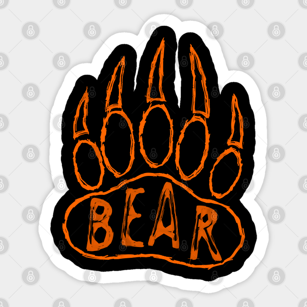 efterspørgsel ødelagte spørgeskema Grizzly Bear Paw Print Drawing - Bear Paws - Sticker | TeePublic