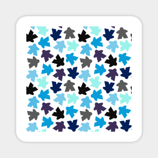 Game Night Meeples | Black, Blue, Purple, Grey Magnet