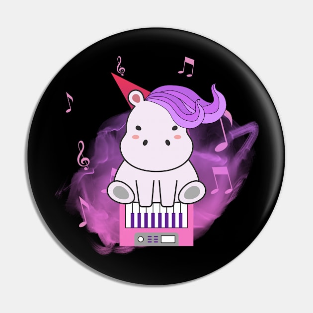 musician hippo Pin by Quadrupel art