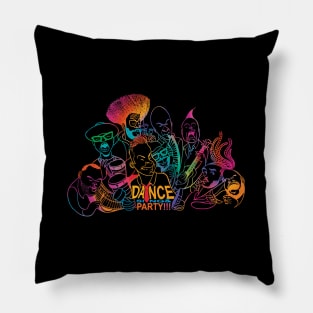 Dance Sing Party Jimmy Fallon and The Roots Black T-shirt Pillow