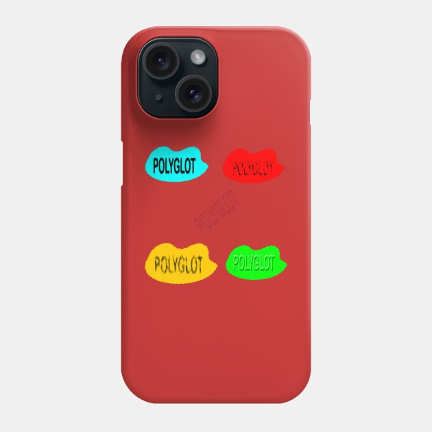 Polyglot, multilingal person gift Phone Case by VISUALIZED INSPIRATION