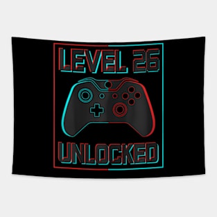 Level 26 Unlocked Video Gamer Level up 26th Tapestry