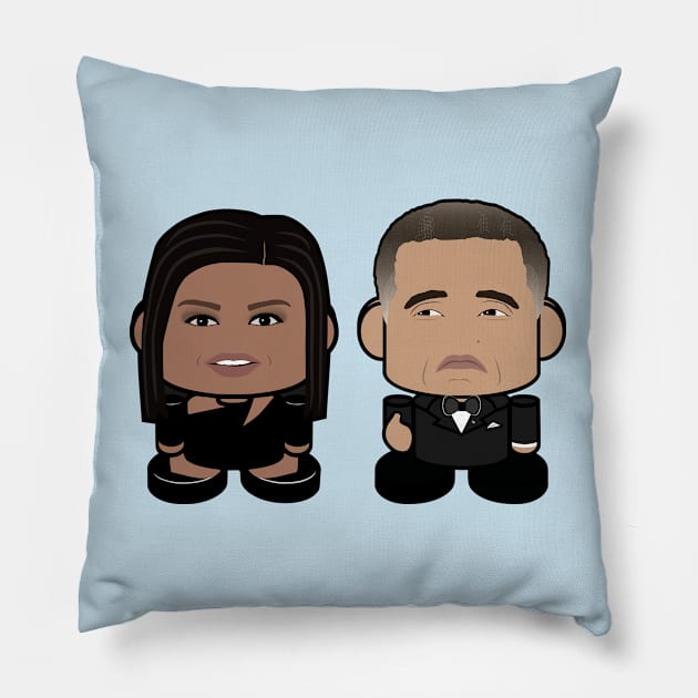 Mr. & Mrs. Obamabot POLITICO'BOT Toy Robot (Thumbs Up) (ESPYs) Pillow by Village Values