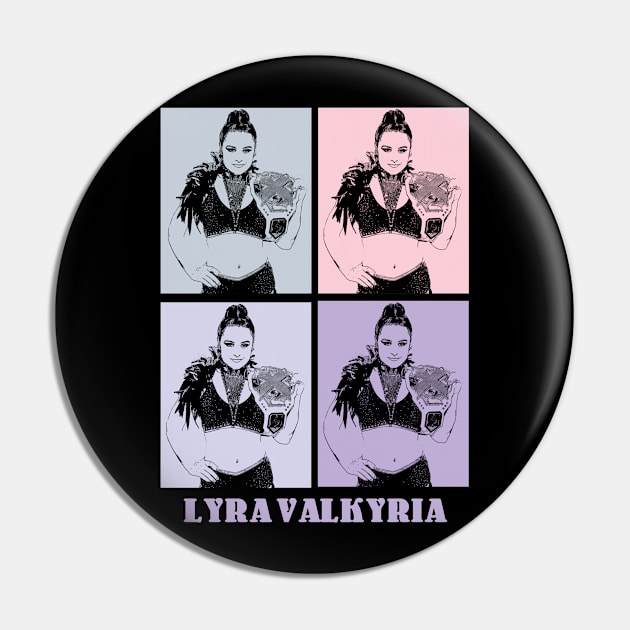 Lyra Valkyria Wrestling Pop Art Pin by KERIKIL