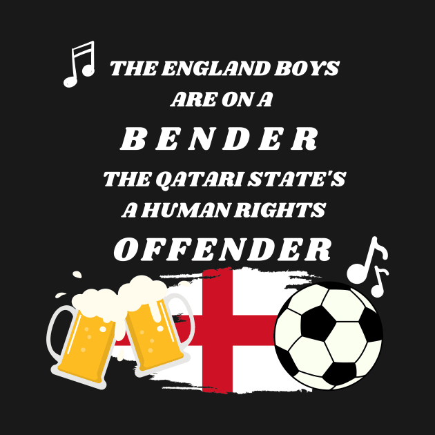 England Boys are on a Bender Fan World Cup Shirt by NostalgiaUltra