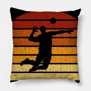 Vintage Sunset Volleyball Gift For Volleyball Players Pillow